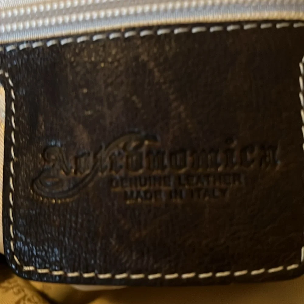 EUC Astronomica Firenze Italy woven leather satchel purse